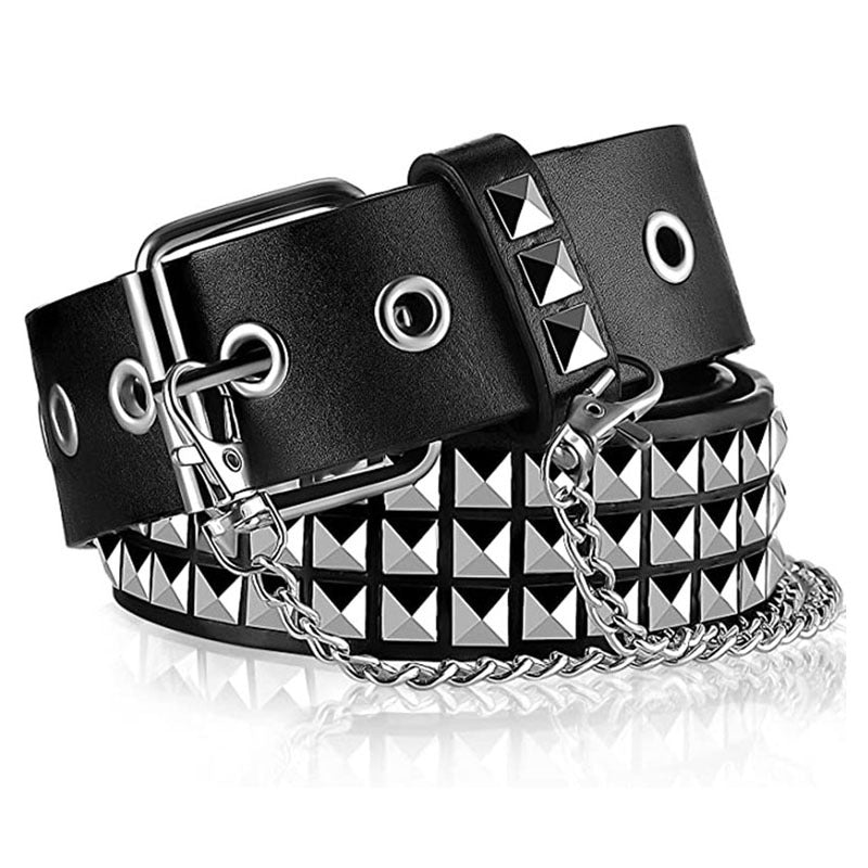 STUDDED CHAIN BELT