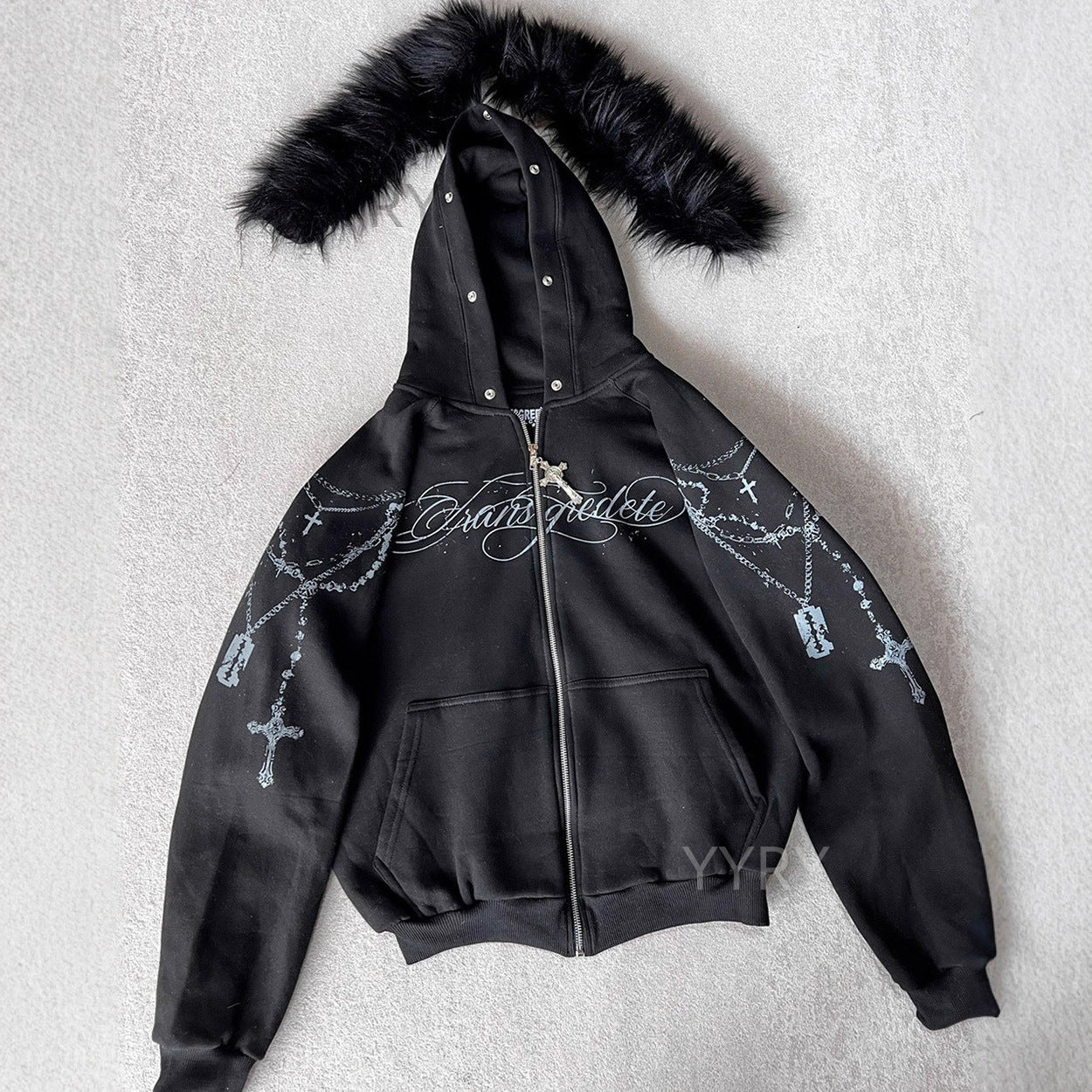 FUR TRIBAL ZIP HOODIE