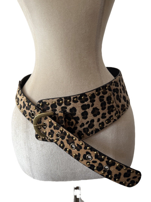 DOUBLE BUCKLE STUD BELT