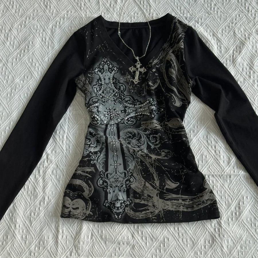 GOTHIC CROSS LONGSLEEVE